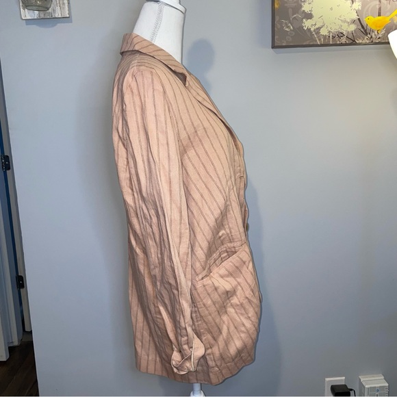 NWOT Free People We the Free Linen Blazer - Picture 5 of 9